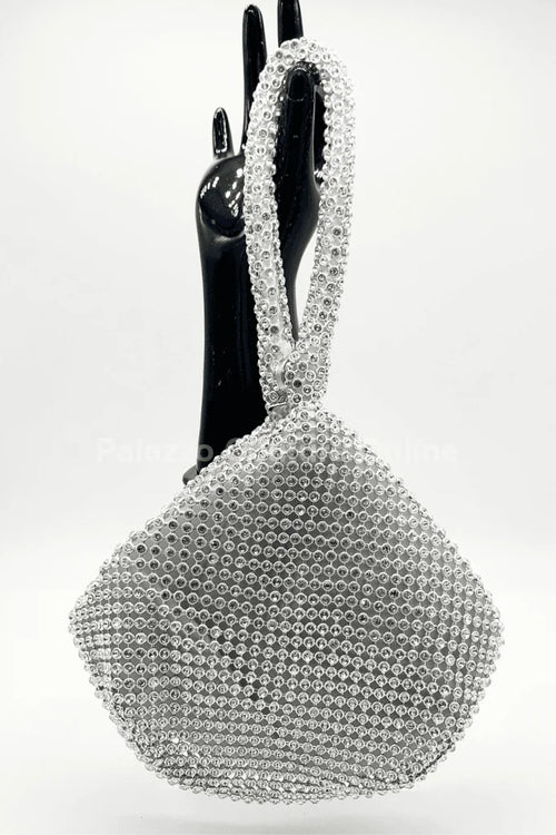 Soft Crystal Mesh Mini  Hobo Style (Silver)