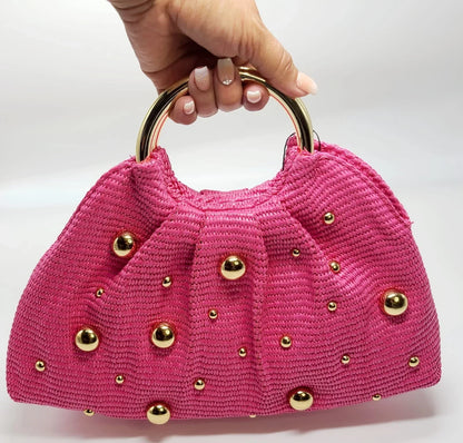 Soft Woven Tote Bag – Vacation Mode Woven Tote (Fuchsia)