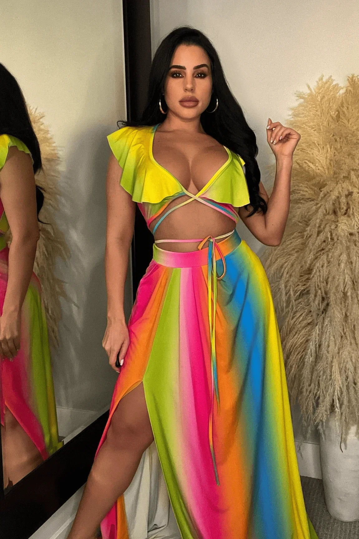 Summer Skirt Set - Rainbow Multi