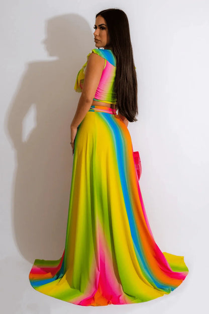 Summer Skirt Set - Rainbow Multi