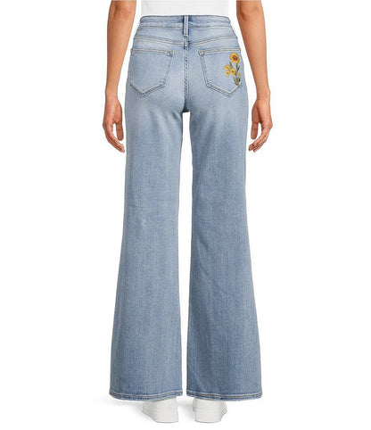 Sun-Kissed Bloom Embroidered Jeans