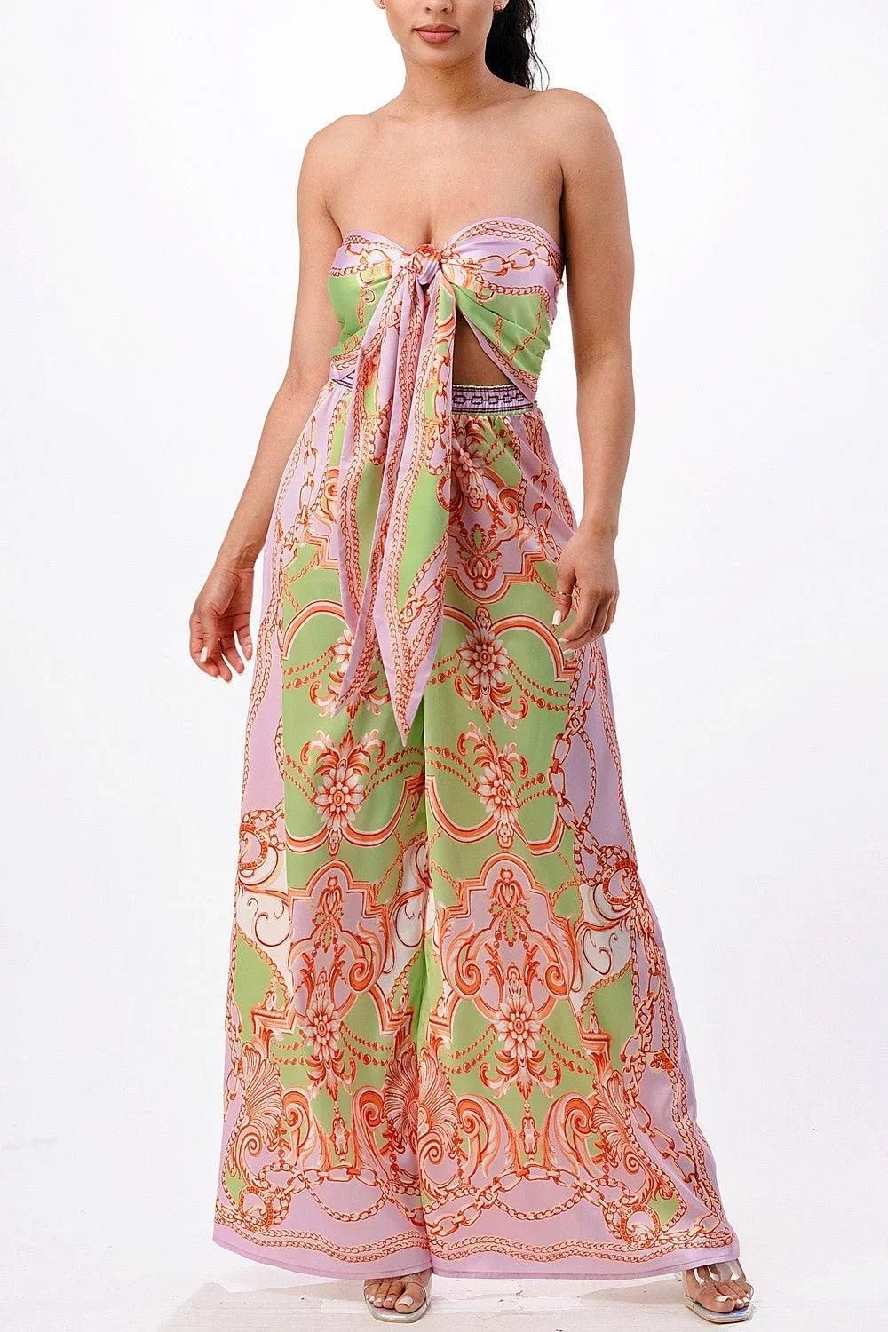 Sunset Mosaic Convertible Palazzo Jumpsuit