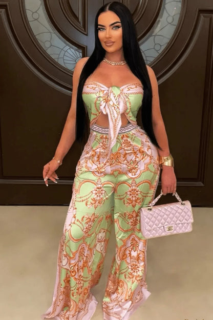 Sunset Mosaic Convertible Palazzo Jumpsuit