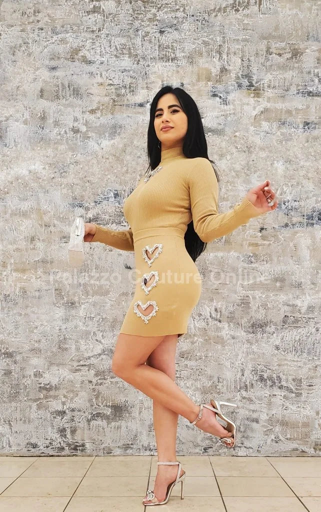 Sweet Melody  Skirt Set (Nude)