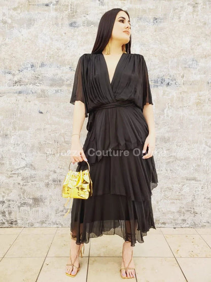 Sweet Thing Italian Maxi Dress (Black)