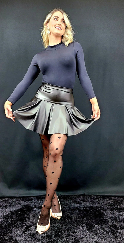 Sweetheart Dotted Tights
(Black)