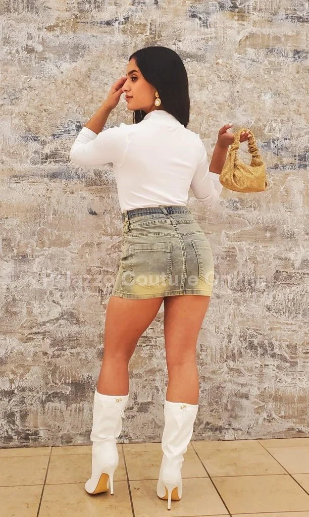 Trendy Denim Mini Skirt