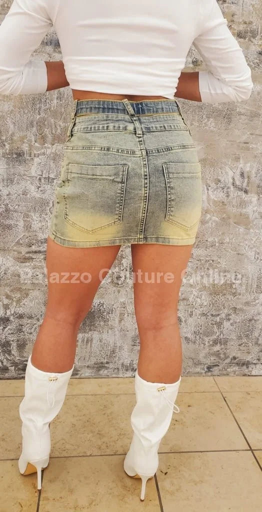 Trendy Denim Mini Skirt