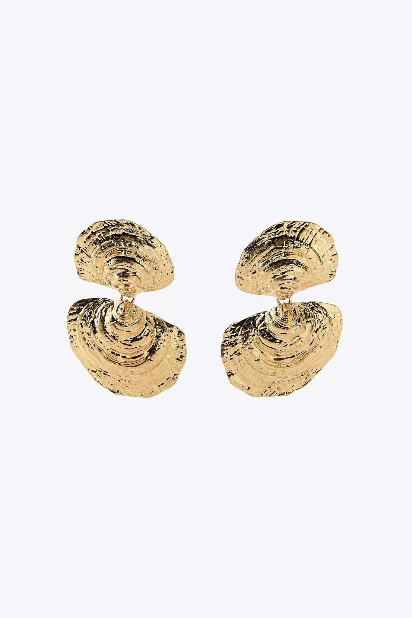Tidal Bloom Drop Earrings-Gold