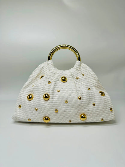 Vacation Mode Soft Woven Tote Bag White