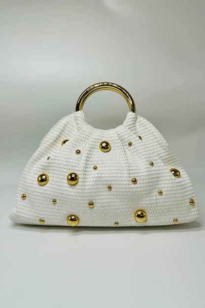Vacation Mode Soft Woven Tote Bag White