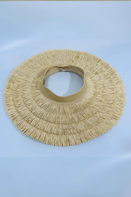 Fringe Straw Sun Hat in Natural – Vacation Vibes Style