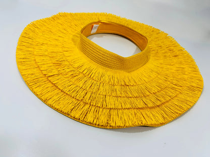 Fringe Straw Sun Hat in Yellow – Vacation Vibes Style