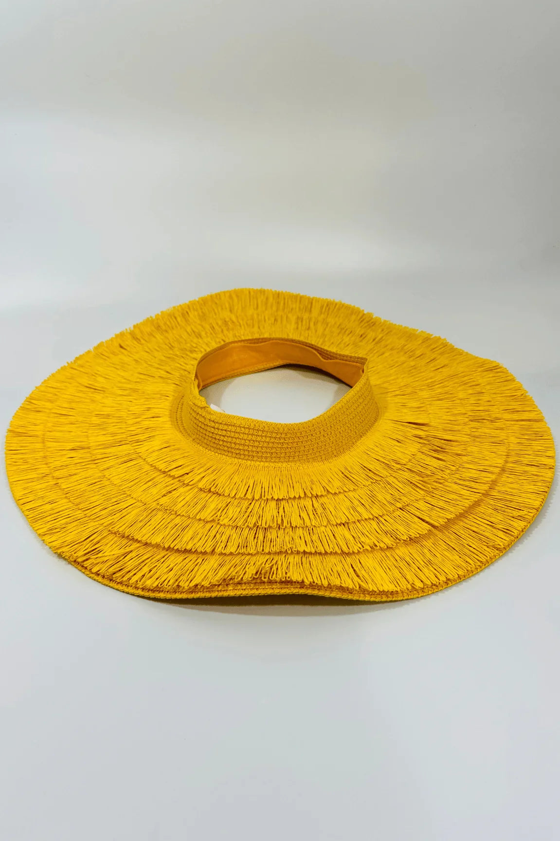 Fringe Straw Sun Hat in Yellow – Vacation Vibes Style