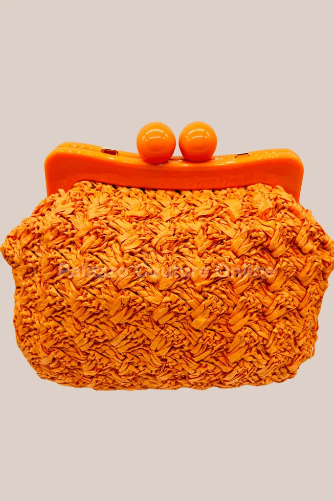 Vane Straw Vintage handbag (Orange)