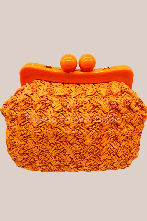 Vane Straw Vintage handbag (Orange)