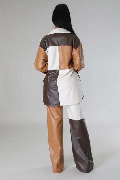 Wide Leg Faux Leather Cargo Pants – Hate To See You Go Pants