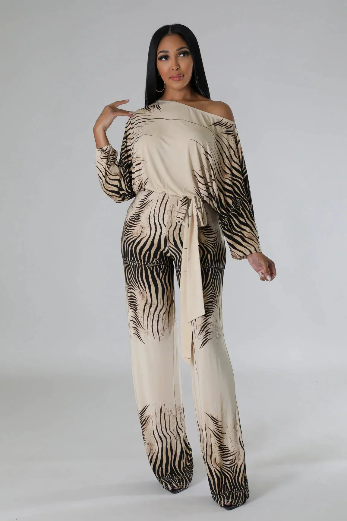 Wild Love Wide Leg Jumpsuit with Square Neckline