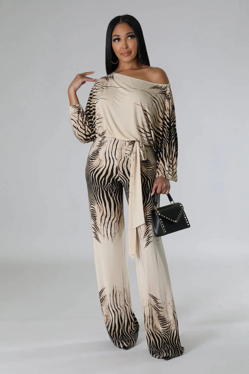 Wild Love Wide Leg Jumpsuit with Square Neckline