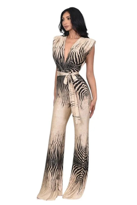 Wild Muse Belted Jumpsuit with Belt