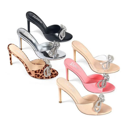 Zaha Slip On High Heels  (Leopard)